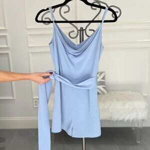 Keepsake periwinkle blue romper with belt size XS